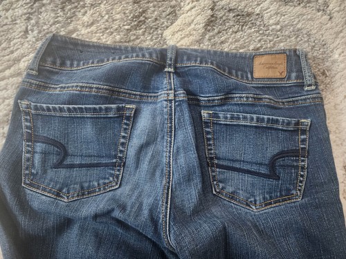 American Eagle Jeans Super Stretch Artist Women's Size 10 Boot Cut Dark Wash - Picture 7 of 8