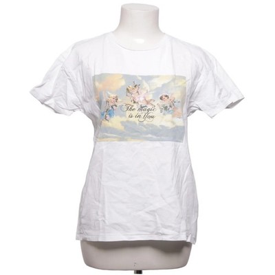 Pull & Bear, T-shirt, Größe: S, Weiß/Mehrfarbig, Baumwolle, Print, Damen #987