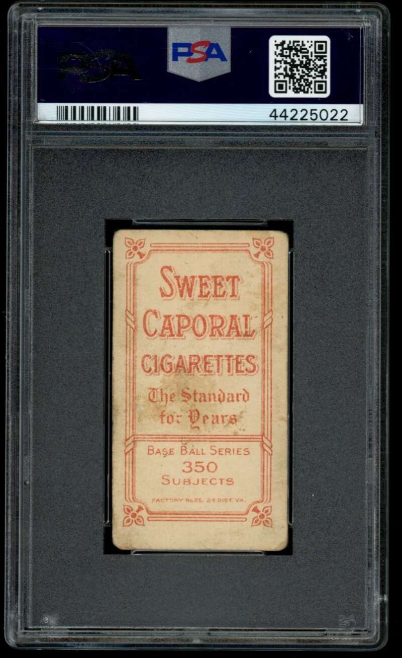 1910 T206 #15 Home Run Baker PSA 1 Follow Thru Sweet Caporal 350 25  (5022) view 2