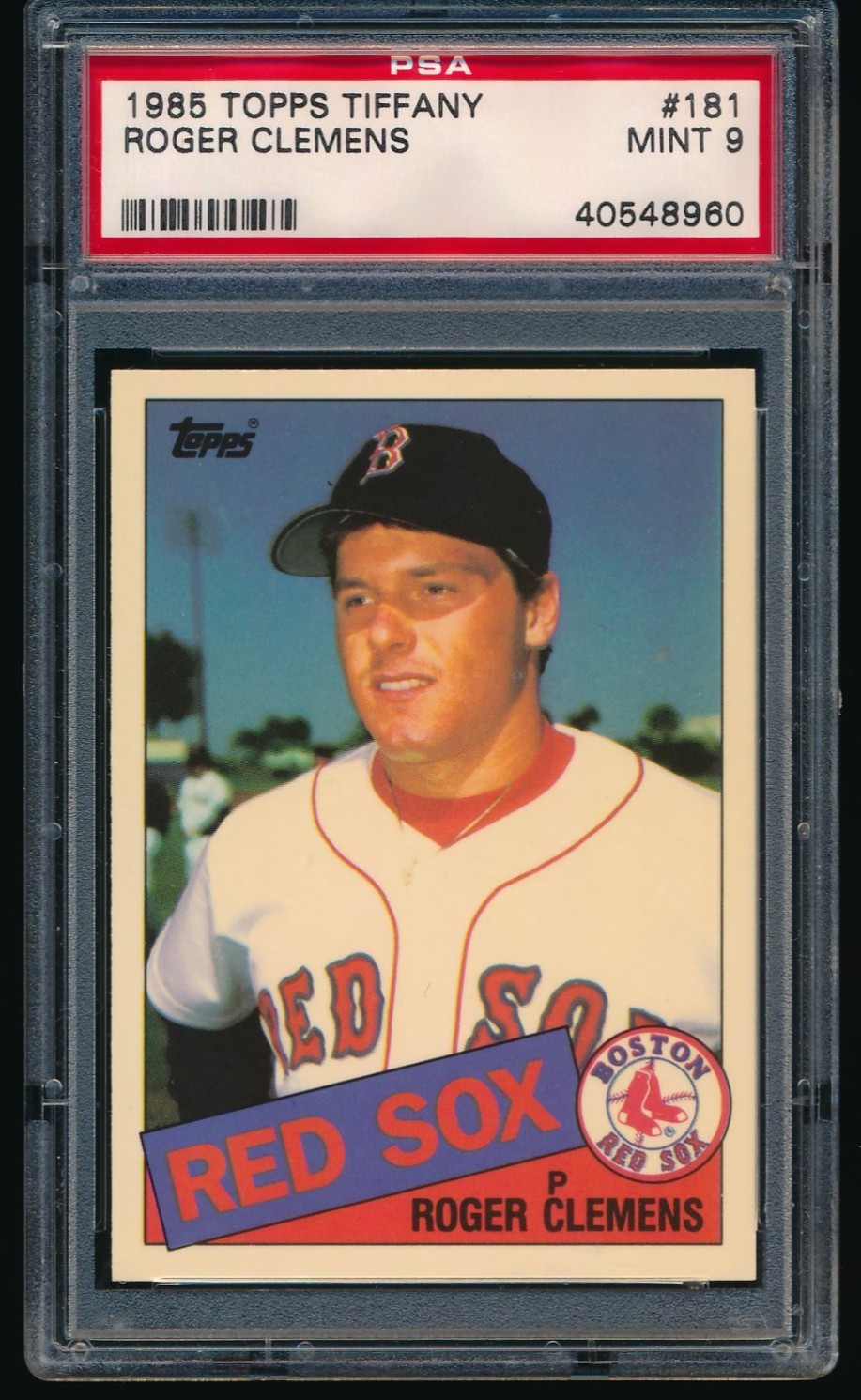 1985 Topps Tiffany #181 Roger Clemens Rookie Card Boston Red Sox PSA 9 MINT