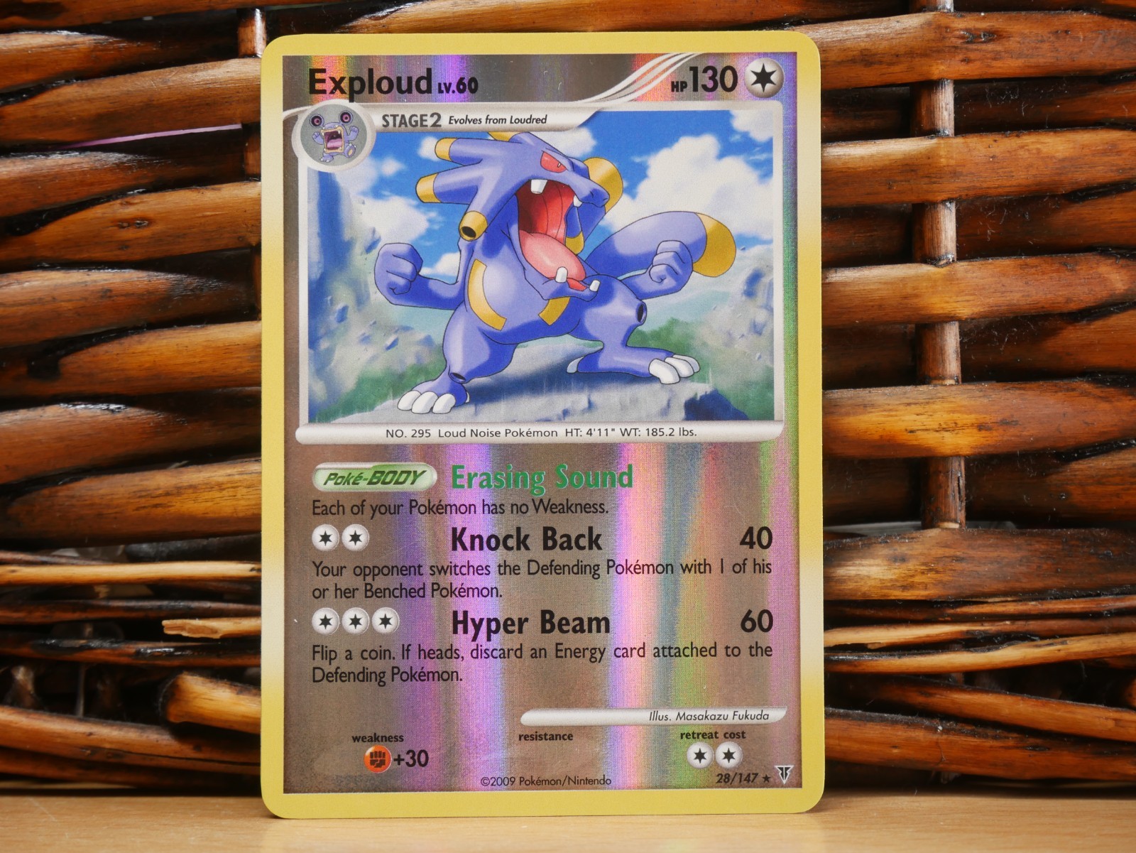 Pokemon EXPLOUD 28/147 REV HOLO RARE | LP Light Play | Supreme Victors | 2009