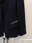 Anne Klein II Vintage Black Blazer Jacket Size 6 White Contrast Trim — photo 3