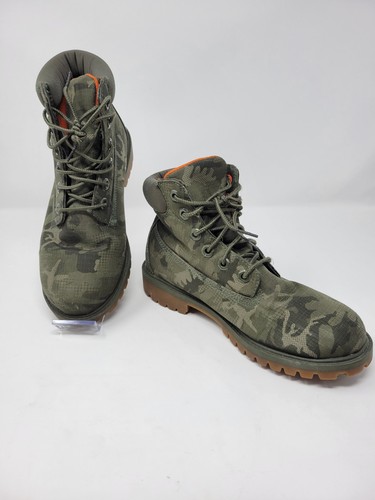 Timberland Boots Men Size 5 Green Camo Jacquard Ankle WP Premium Primaloft 200g - Picture 4 of 12