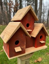 Bird House 3 Room Condo Handmade and Crafted