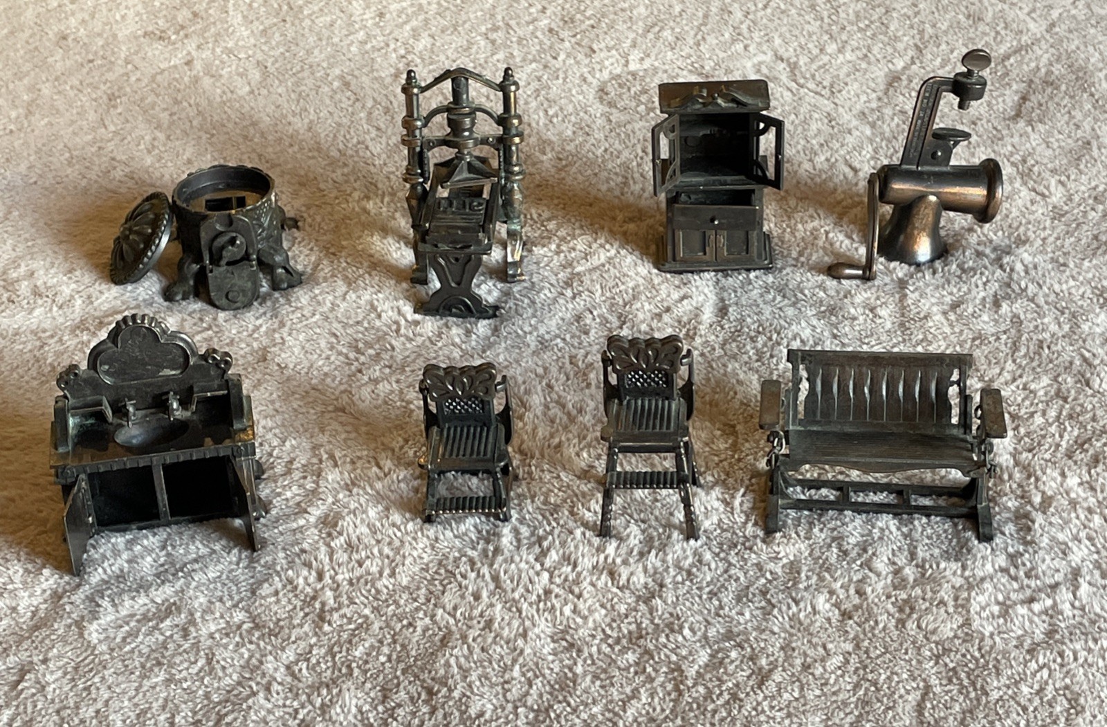 Vintage 1970's Durham Industries Metal Miniatures Lot Of 8 Die Cast Miniatures 