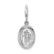 Sterling Silver Saint Christopher Protection Medal Necklace Travel Faith Gift