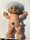 Vintage Treasure Trolls Plush Doll 1991 Collectible Stuffed Toy Blue Jewel — photo 1