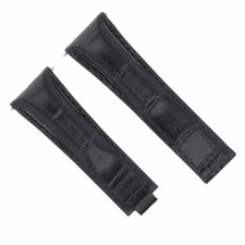 20MM LEATHER WATCH STRAP BAND FOR ROLEX DAYTONA 16518 16519 16520 BLACK SHORT