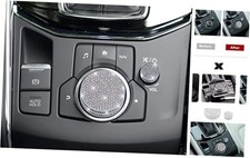 for Mazda Accessories Volume Multimedia Knobs Decals Bling Crystal Accessory