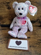 Ty 2001 Signature Beanie Baby Bear Retired with Tags Soft Toy Collectible Teddy