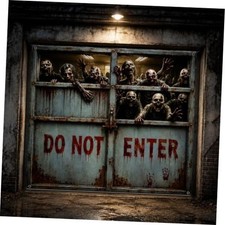Halloween Garage Door Cover Decoration Banner 7x16 ft Zombie Scary Backdrop