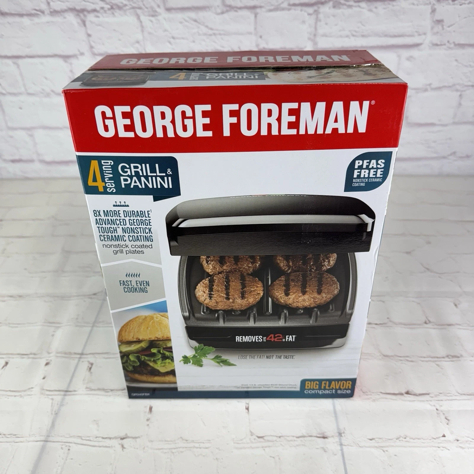 New Sealed George Foreman 4 Serving Grill & Panini Press Model: GR340FBX
Opens in a new window or ta