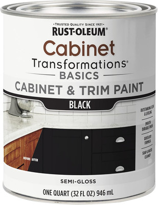 372012 Transformations Basics Cabinet & Trim Paint, Quart, Black