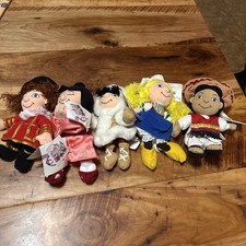 NWT The Disney Store Bean Bag Plush It's A Small World Lot of 5 Vintage 2000