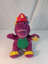 Barney Plush Silly Hats Talking Doll Fisher-Price 2001   Tested  Working