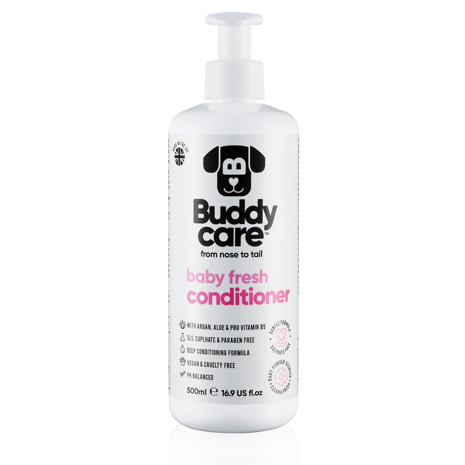 Revitalisant pour Chien Baby Fresh 500ml Après-Shampooing Démêlant Poil Long Parfumé Poudre