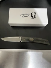 Jared Oeser F22 Lee Williams Kickstop Knife M390 in Black Micarta & Bronze