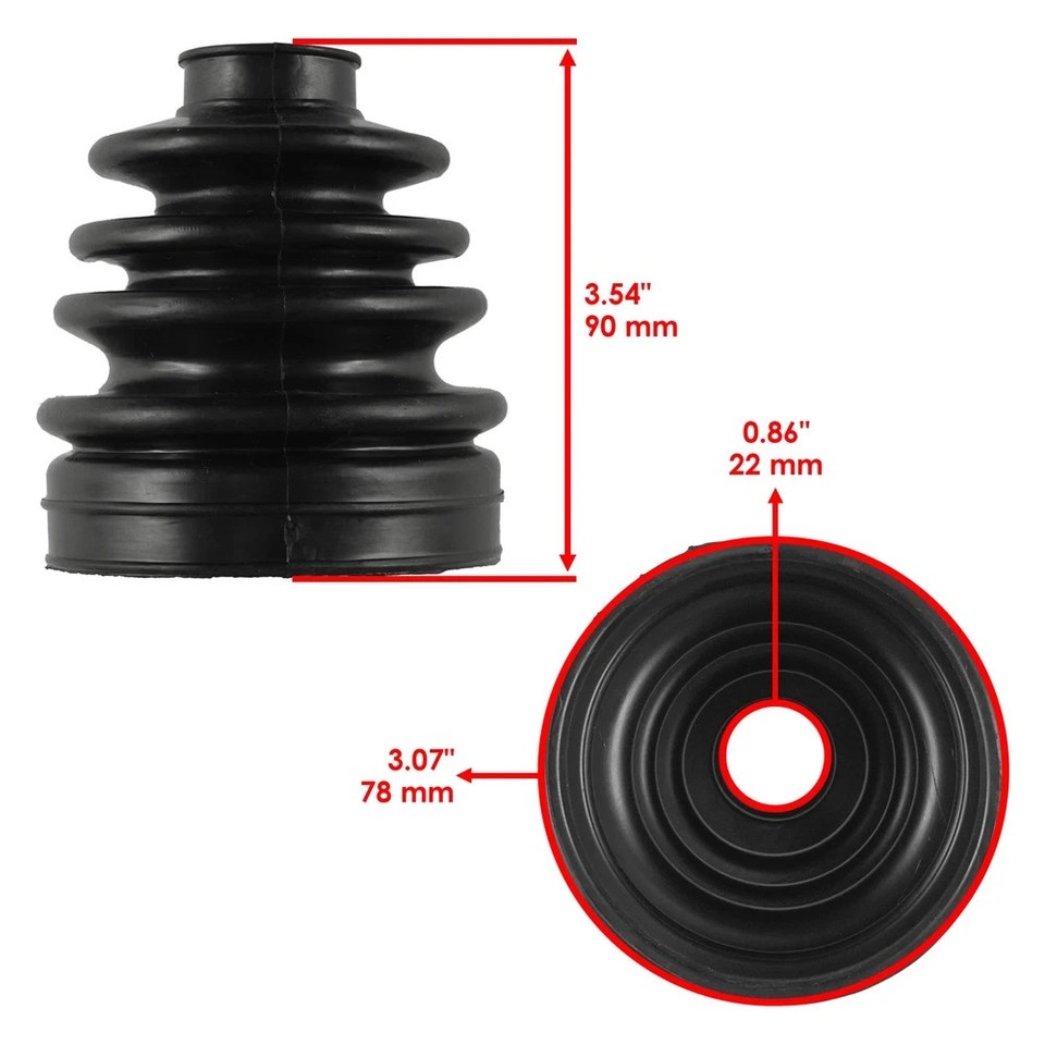 2 Rear Axle Outer Inner CV Boot Kit for Polaris RZR 570 S 2017