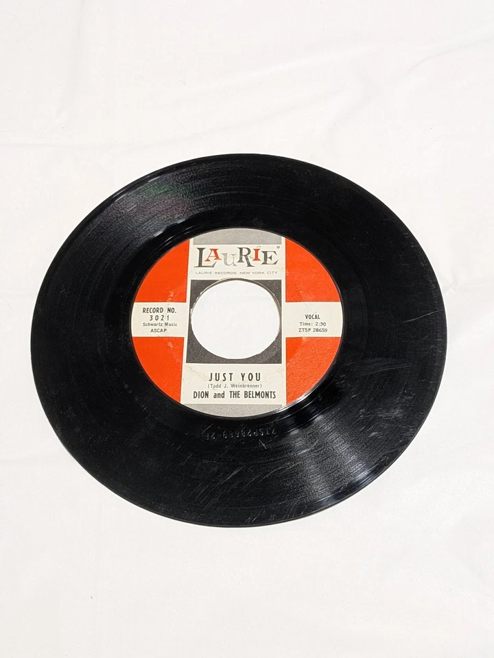 Dion and The Belmonts - Don't Pity Me / Just You 7" Record 45 RPM Laurie Rock - Image 2 of 2