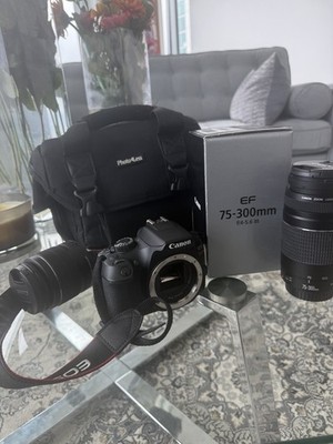 Canon EOS Rebel T6 Camera(75-300mm lens, 18-55mm Lens, 32 GB SD Card included)