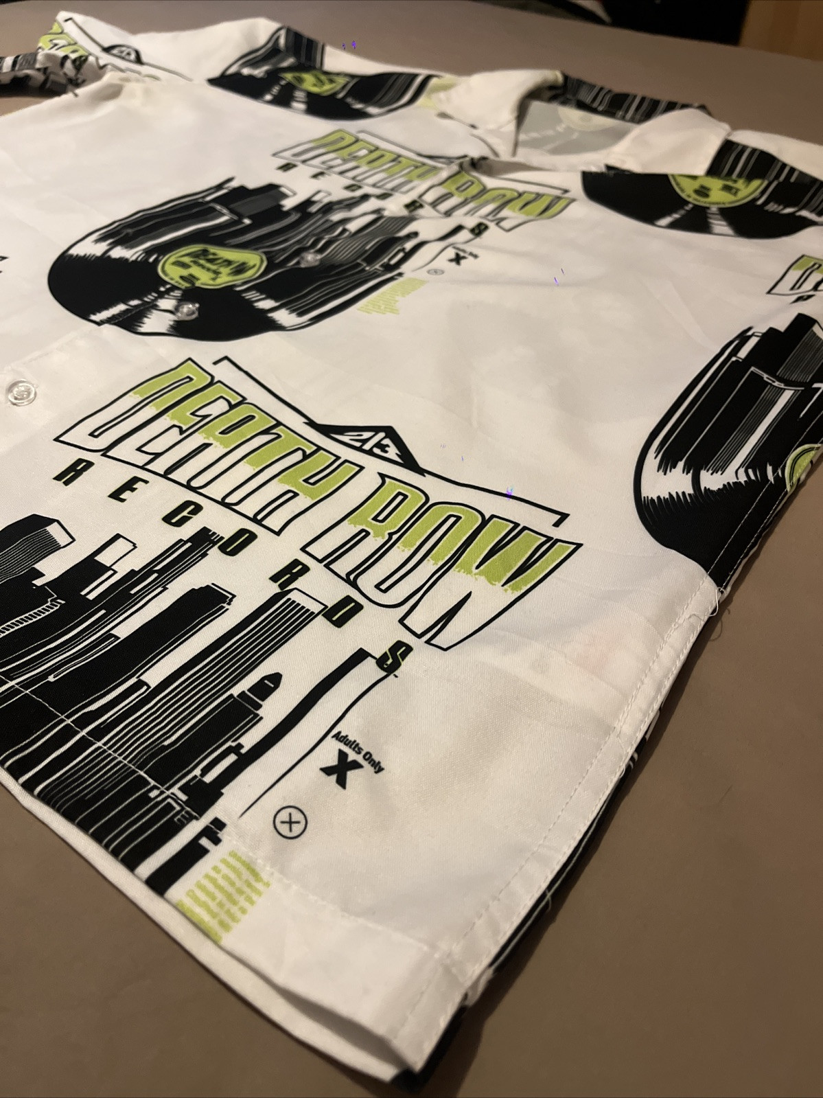 FILA Camicia a maniche corte Death Row Records taglia S (adatta per L XL) Snoop Dogg Dr. Dre rara