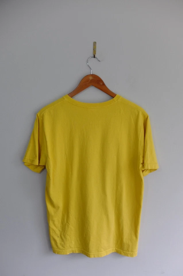 Mens APC yellow T-shirt S/M crew neck cotton Made in USA - Image 4 of 4