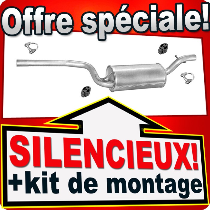 Silencieux intermédiaire Ford Focus 1.6 16V échappement robuste longue durée