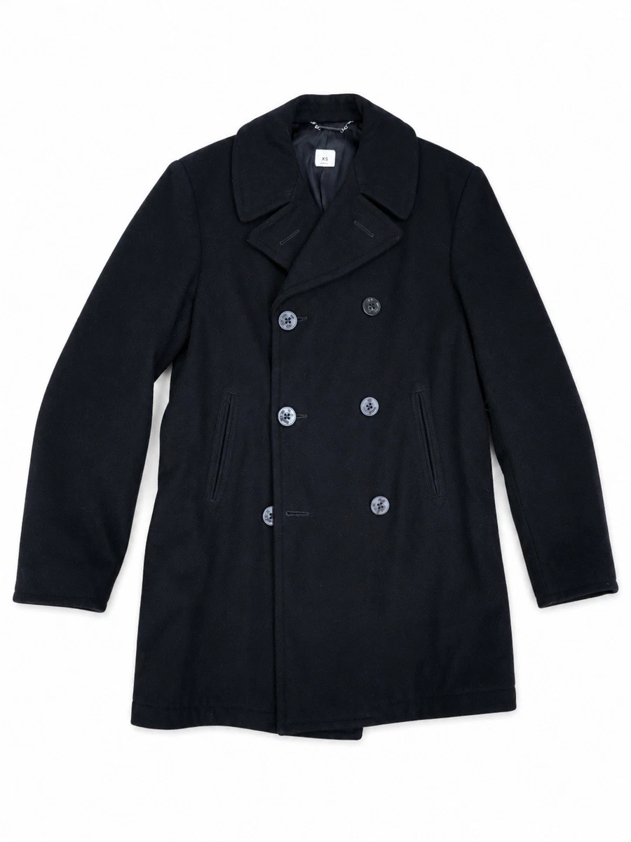 Vintage Navy Pea Coat In Men's Coats & Jackets for sale | eBay