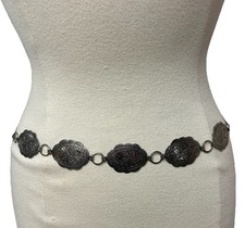 Silver Tone Chain Belt 35 Adjustable Necklace