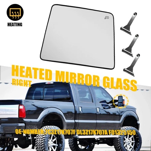 Heated Passenger Right Tow Mirror Glass For 16-19 FORD F650 F750 PICKUP TRUCK US