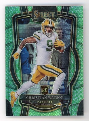 2022 PANINI SELECT CHRISTIAN WATSON /89 RC DRAGON SCALE PRIZM #265 CLUB LEVEL