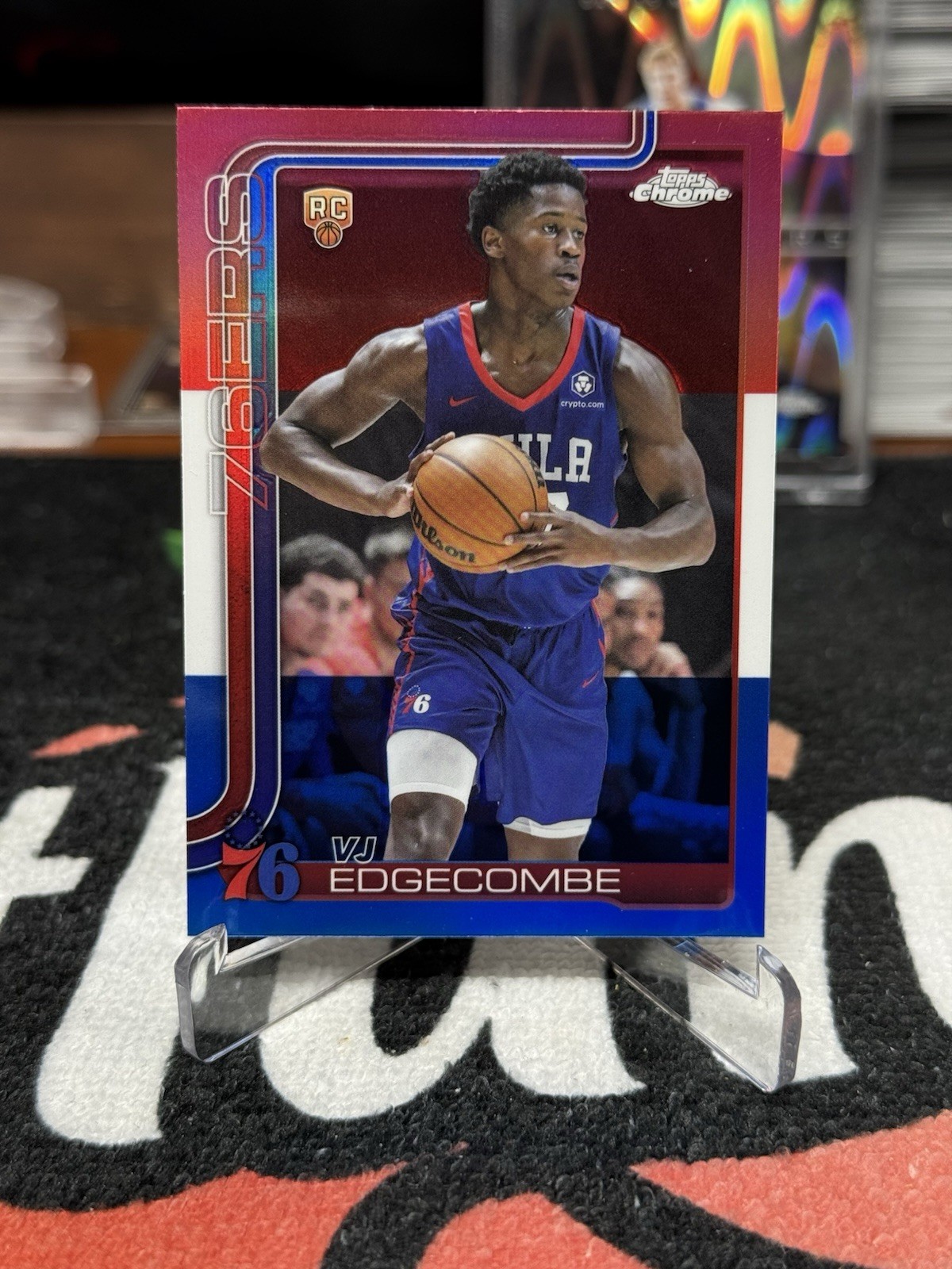 2025-26 Topps Chrome Red White Blue Refractor VJ Edgecombe #253 RC