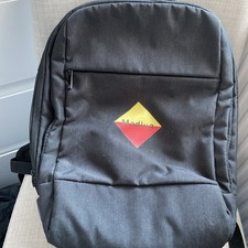 Madlug Tech Backpack with multiple compartments, black and USB connection