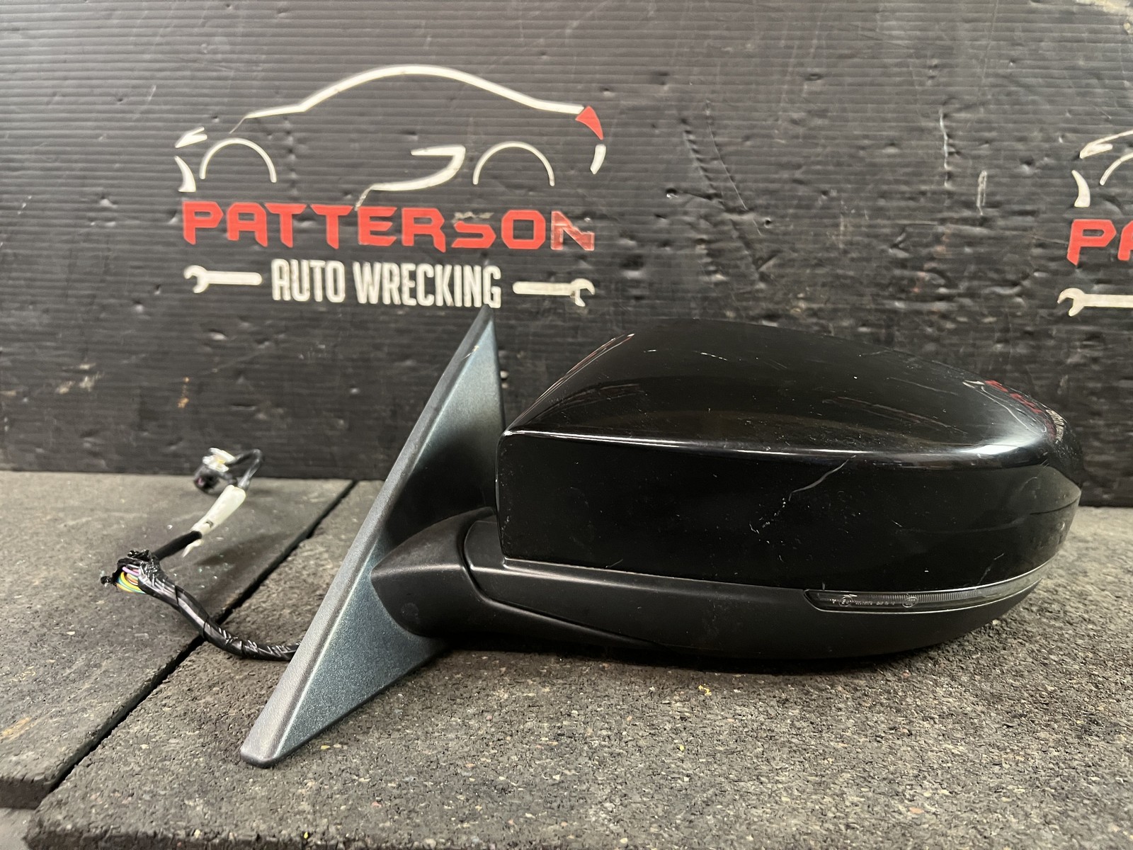 18-20 MASERATI GHIBLI POWER HEAT DRIVER LEFT SIDE VIEW DOOR MIRROR BLACK 820S