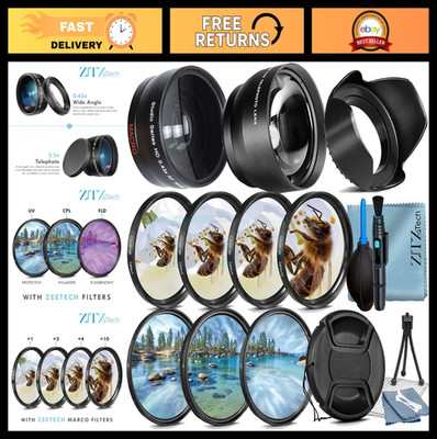 49mm Camera Accessory Bundle for Canon EOS R50 R100 M5 M6 R10 R7 - Lenses & Filt