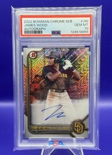 2022 Bowman Chrome Mega Box James Wood Mojo Auto JW PSA 10