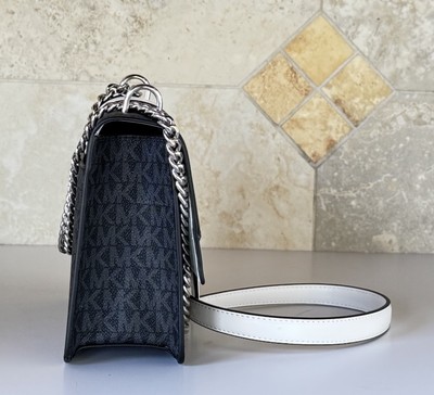 み*こ様 MICHAEL KORS バッグ MICHAEL KORS GREENWICH SMALL SHOULDER FLAP CROSSBODY BAG MK BLACK