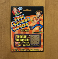 5 Fake Lottery Tickets, From Original Pranksters at Spencer's, Fun Joke Gag Gift