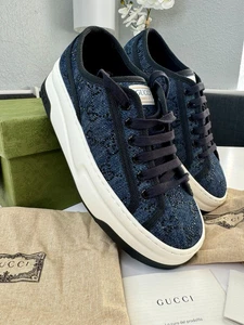 Baskets Gucci Tennis 1977 en denim / bleu pour femme taille EU 37