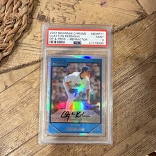 Bowman 2007 Chrome Draft Picks & Prospects Kershaw RC Refractor BDPP77 PSA 9