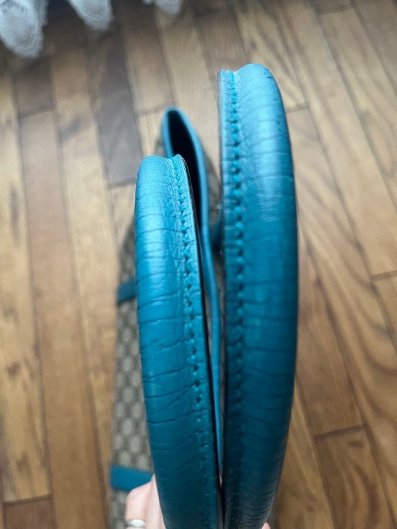 Gucci Tote Bag Blue Leather Women's Fashion Authentic Excellent Condition thumbnail 6