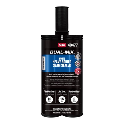SEM 40477 Heavy Bodied White Seam Sealer Automotive Seams Joints Voids 7 oz