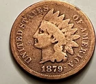 1879 Indian Head Cent Penny Semi Key Date Antique US Coin Collection JC1812