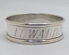 Vintage Reed & Barton Sterling Silver Napkin Ring "Edward" engraving, 9 grams