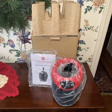 New Cook's Essentials Single Bottle Electric Wine Chiller Black And Red