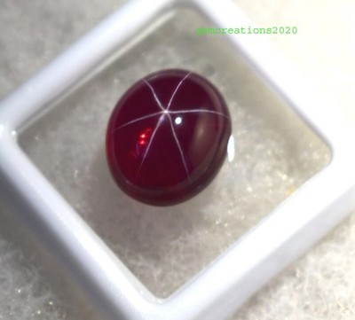 4-5 Carat. 6-Ray Pink-Red Star Ruby Sapphire 8x10x4 mm Oval Gemstone Variations
