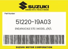 Suzuki Genuine End,Knuckle Ste | Model J/K/L - 51220-19A03