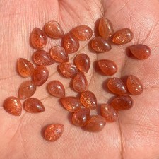 Natural Sunstone Pear 4x6 mm to 18x25 mm Cabochon Loose Gemstone Lot