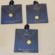 Beloved Inspired 14k Gold Dipped Astrological Necklace Leo Virgo Libra