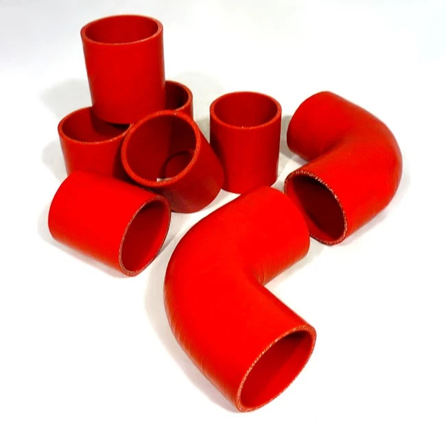 8Pc Turbo Intercooler Chrome Piping Kit With Red Couplers And Tbolt Clamps Vw Foto 3 de 4